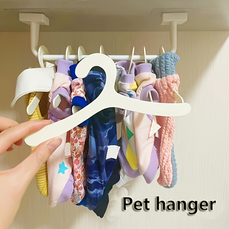 

40pcs Plastic Pet Clothes Hangers - Ideal For Small To Medium , Organizing Apparel And Accessories