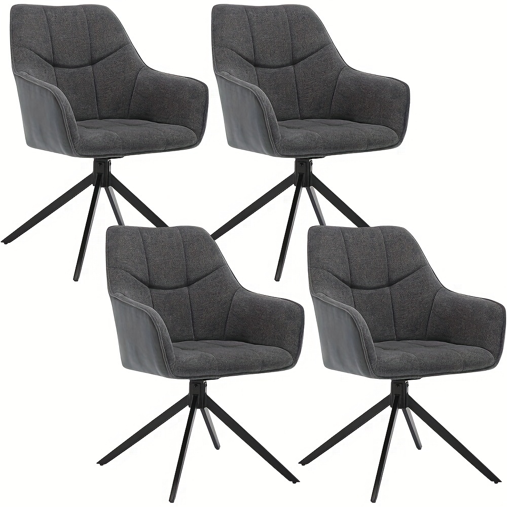 Dining Chair, Swivel Chair, Kitchen Chair With Armrests, Swivel Living Room Chair, Padded Seat Cushion, Velvet Corduroy Material, Optional 4pcs/6pcs, Suitable For Dining Room/living Room/kitchen