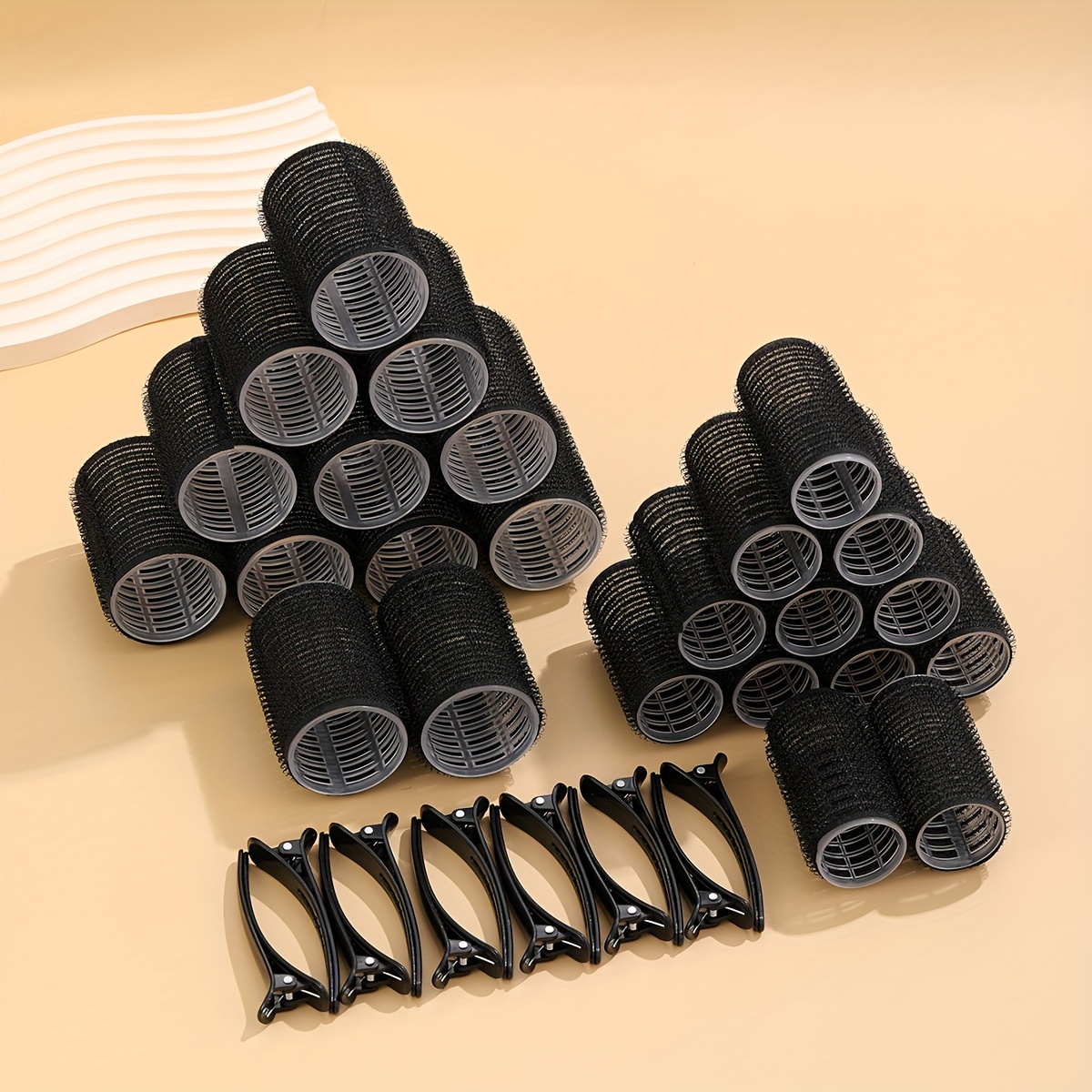 

36 Pcs Self-grip Hair Rollers Set With 24 Rollers & 12 Duckbill Clips, Salon-quality Hair Curlers For Diy Hairstyles, No-heat, Varied Sizes