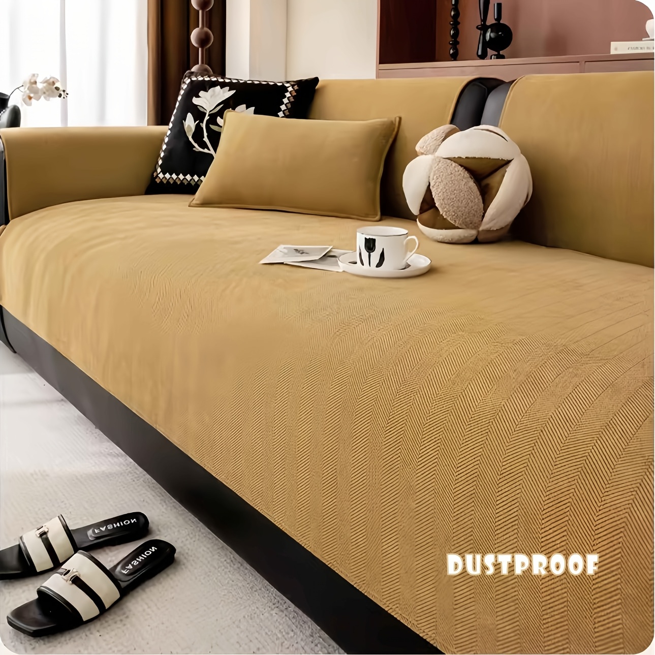 1pc chenille fabric sofa cover pet friendly anti slip Temu Spain