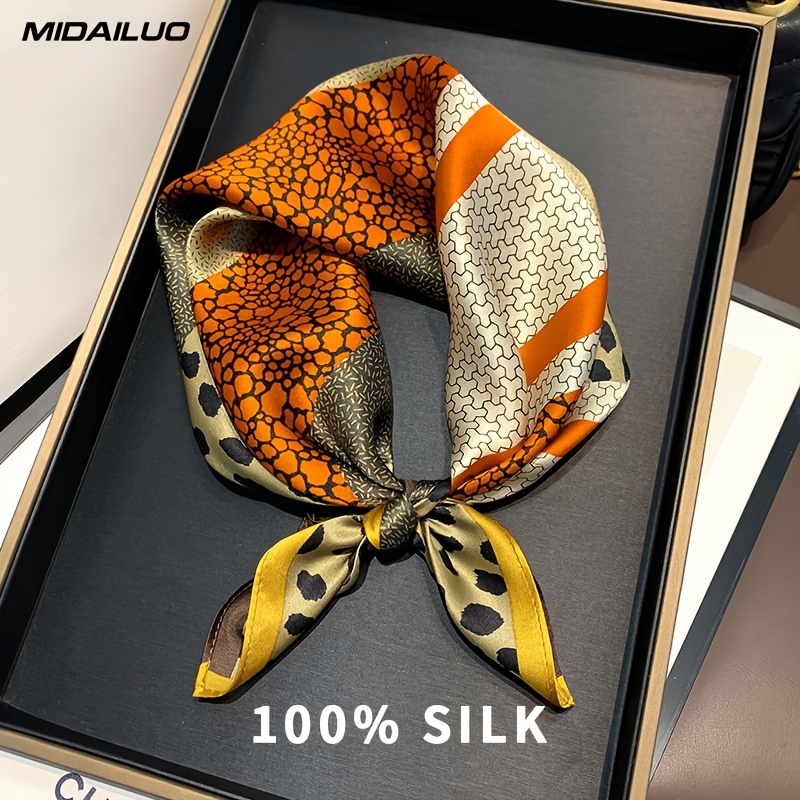 100% 20.87 X 20.87 Inches Breathable Square Scarf Decorative Square Scarf Elegant Accessory Non-stretchable Suitable For Outdoor Decorative Additions