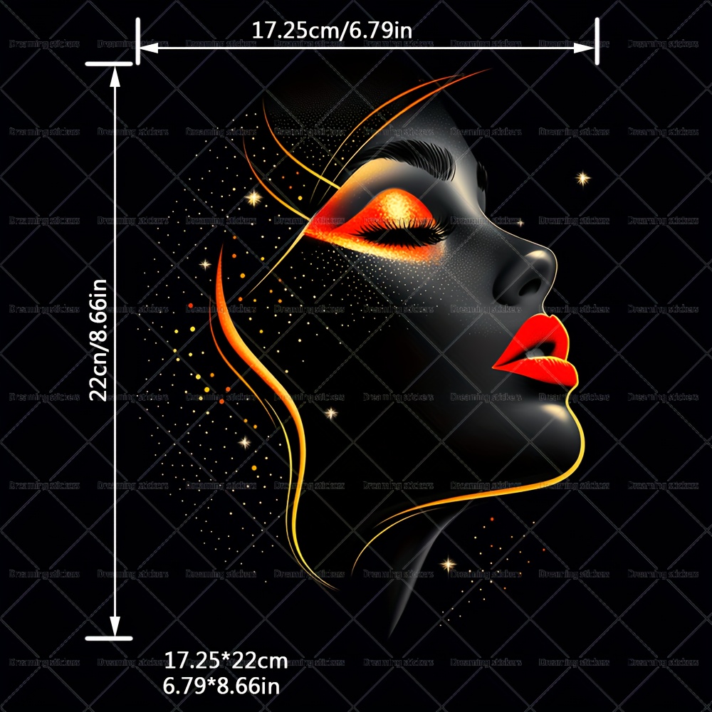 Profile Face Of A , Suitable For Men And Women Patch Heat Transfer Stickers, Washable T-shirts, Jeans, Jackets, Backpacks, Clothes, Hats, Etc., To Make Your Outfits More