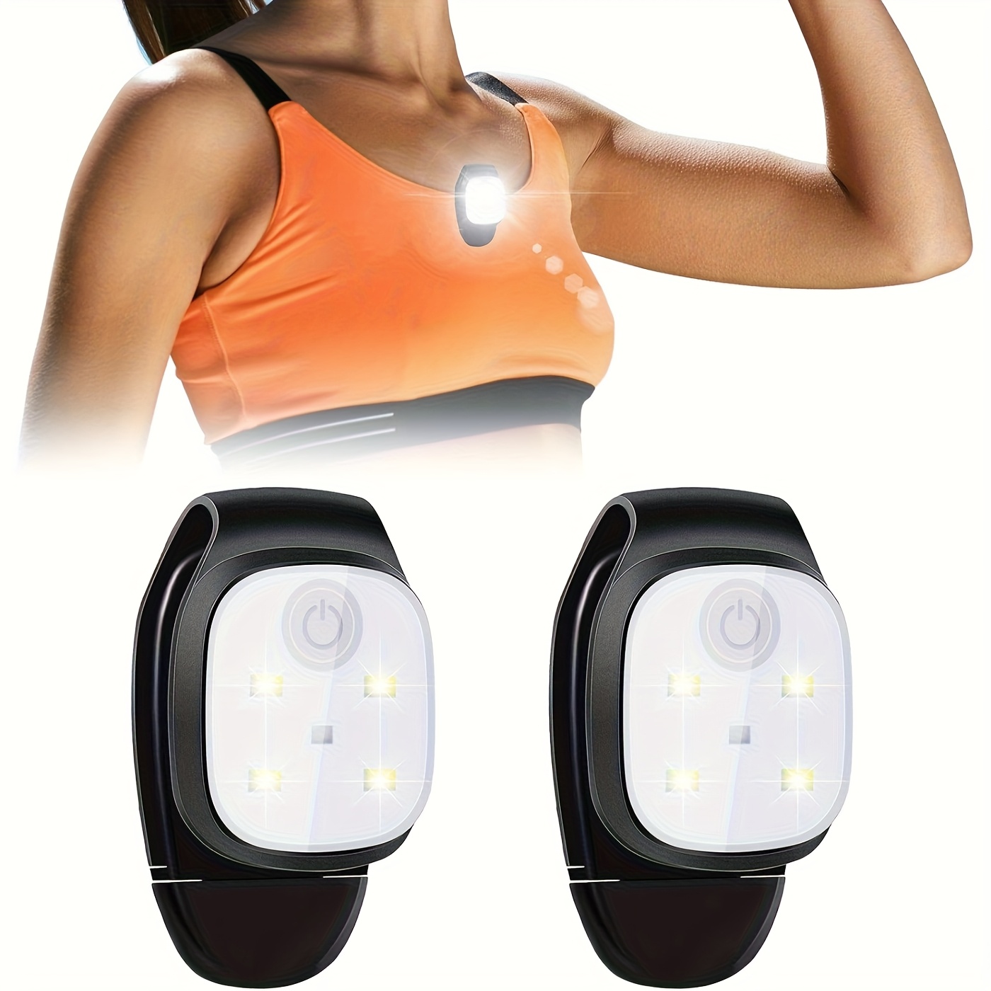 a usb rechargeable clip on led light for running featuring     headlamp     and replace suitable for outdoor night   dog walking running camping and hiking  