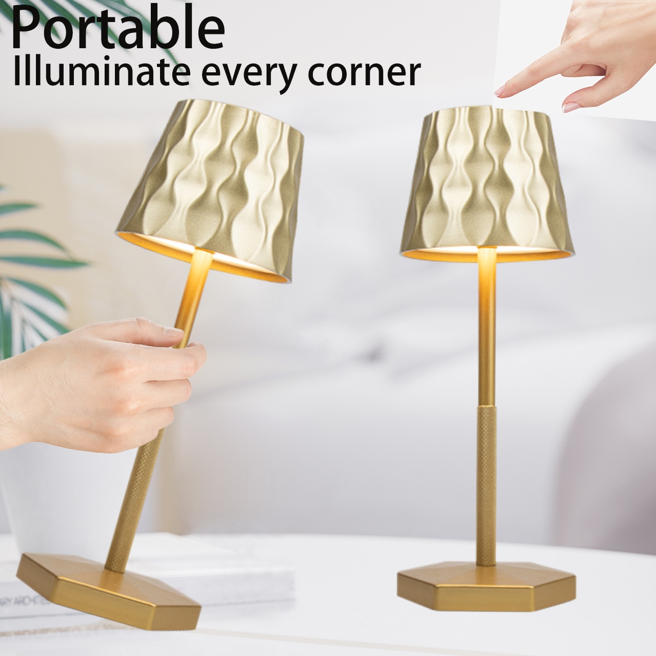 Luxury Cordless LED Table Lamps with Touch Control