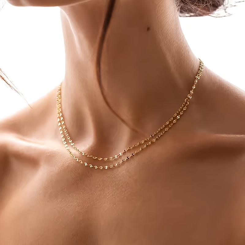 Women's 18K Gold-plated Lip Chain Necklace, Dazzling & Exquisite
