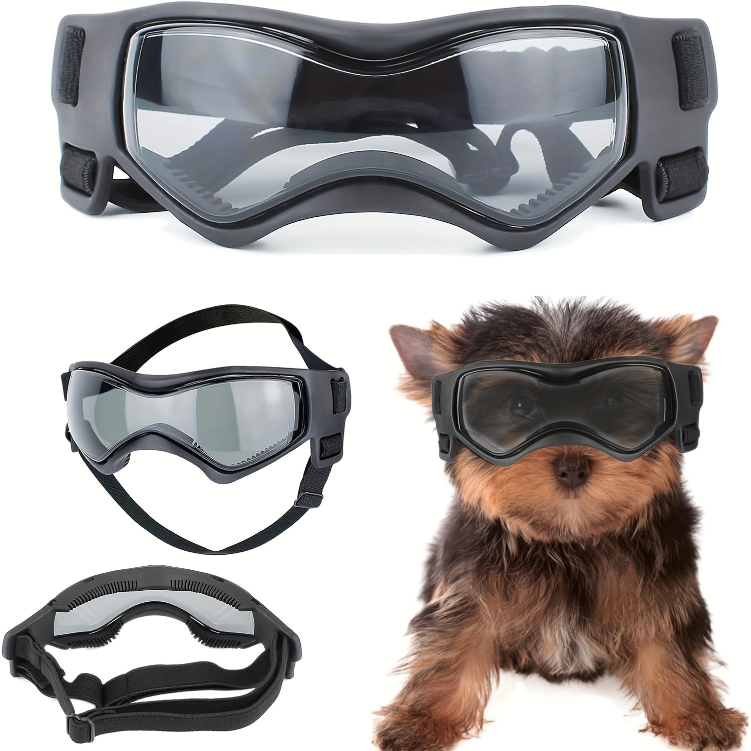 

Small Breed Dog Sunglasses - Uv Protection Goggles For Outdoor Activities, Perfect For Biking And Driving