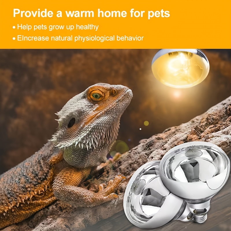 2 Pack 100W UVA UVB Heat Lamp Bulbs Dual Voltage 110V 220V No Required for Turtles Lizards Snakes Amphibians and