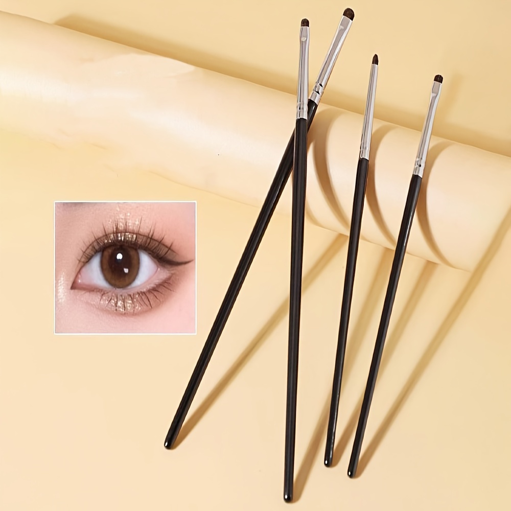 

4-piece Eyeshadow And Eyeliner Detail Brushes Set, Fine Blending Makeup Brushes For Detailed Eye Makeup Application