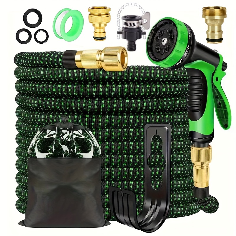 1pc Retractable Garden Hose Nozzle With Extension Tube, High-pressure Wash Sprayer, Shrinkable Irrigation Hose In 25ft, 50ft, 75ft, 100ft, And 125ft Lengths