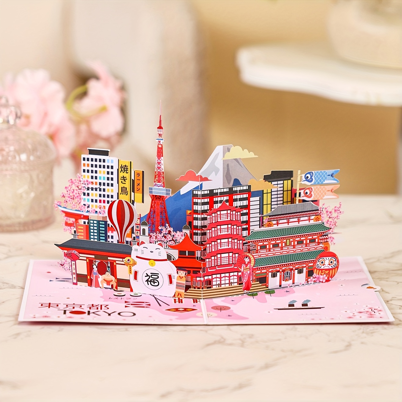TEMU Japanese City Greeting Cards, , Travel Souvenirs, 3d Greeting Cards, Commemorative Greeting Cards For , City Commemorative Greeting Cards, Gifts