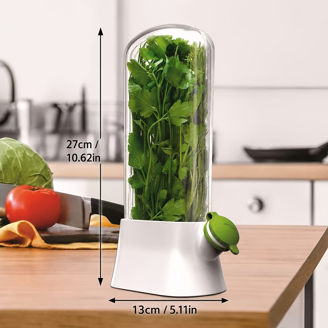 TEMU SHAON Grand Récipient de Conservation des Herbes pour Réfrigérateur, Boîte de Conservation Réfrigérée pour , Boîte de Conservation pour Herbes,