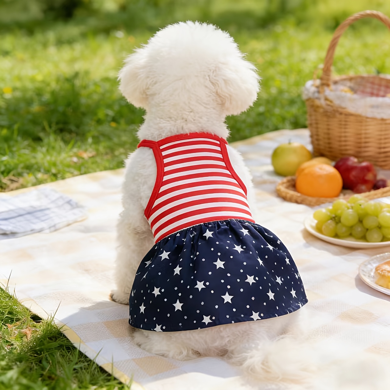 * * Halter Dress * Striped * Skirt * Puppy Outfit for Small Dogs Cats, Cute  Dog Clothes for * Party, Holiday Pet Apparel. The Skirt Features Two  Different Sewing Techniques, Which Are