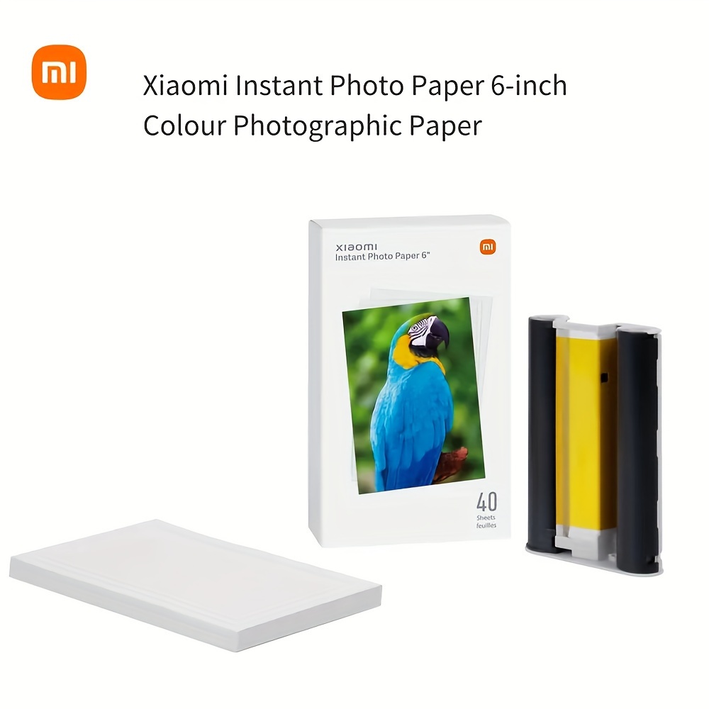 

Just For Xiaomi Instant Photo 1s Printer, , Printer Is Not Included, For Xiaomi Instant Photo Paper 6-inch(40 Sheets/set), -backed, With Ribbon