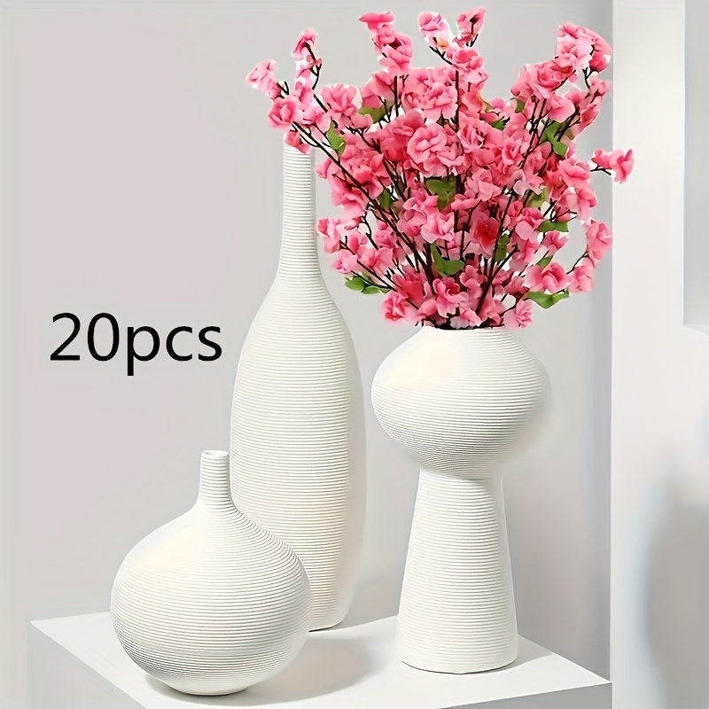 Image of 20 Bunches Of Pink Cherry Blossoms, Suitable For Wedding Decorations, Ideal For Gardens, Courtyards, Hotels, And Outdoor Spaces, Perfect For Spring And Summer, Valentine's Day, Easter, 's Day