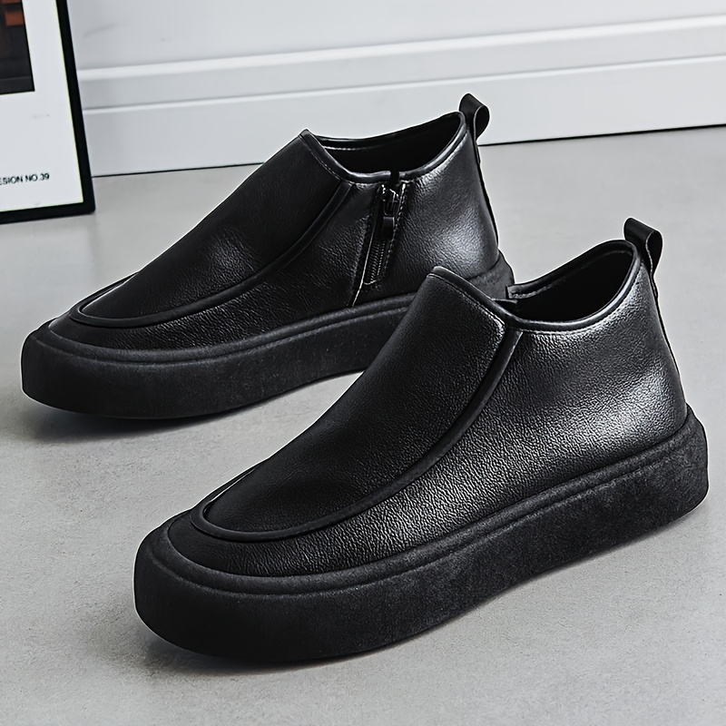 *'s Slip-On/KZipper Closure Heavy Duty Boots Non-Slip Rubber Sole,  Cushioned Insole Slip-Resistant Shoes for Work, Hiking, Running, Everyday 