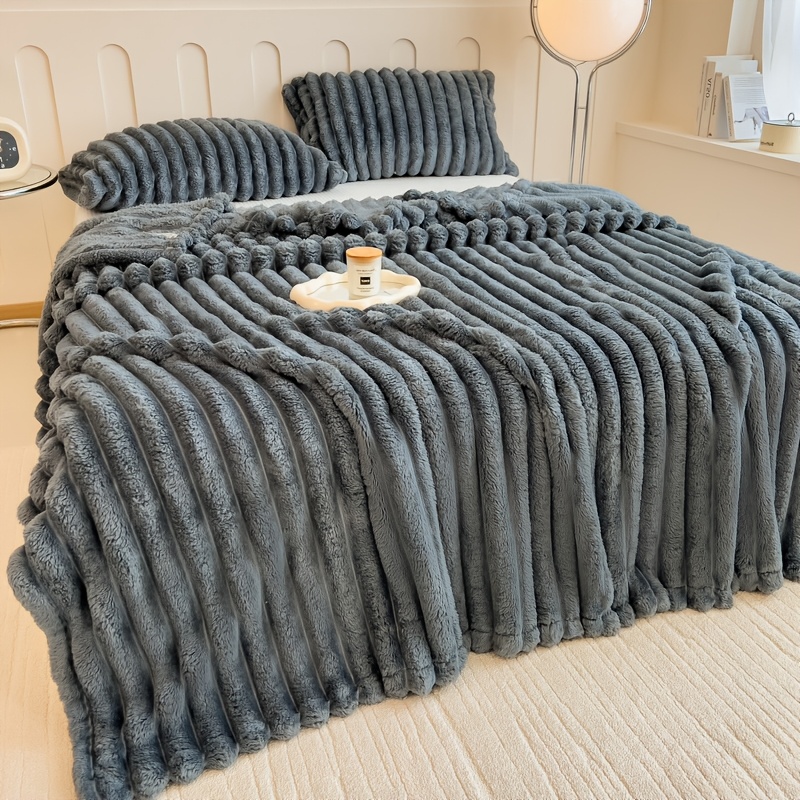 Cozy Plush Fluffy Winter Blanket for Indoor and Outdoor Use