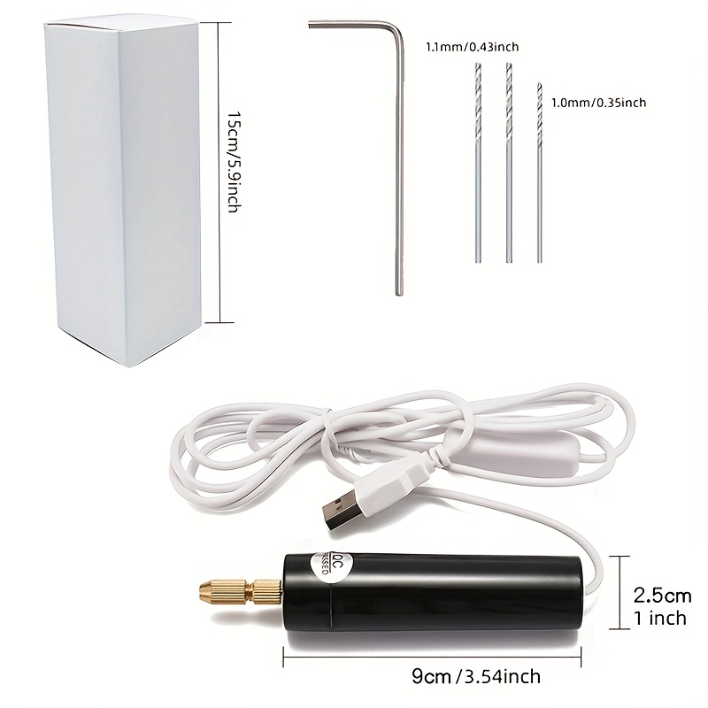 mini electric drill usb powered cordless like portable handheld drill with usb   adapter 5v low voltage ergonomic   control for jewelry making woodworking metal plastic glass   compact powerful diy drill for crafting piercing engraving drilling ideal for hobbyists professionals mini drill for crafts electric drill cordless jewelry drill small drill cordless mini hand drill Product details 2