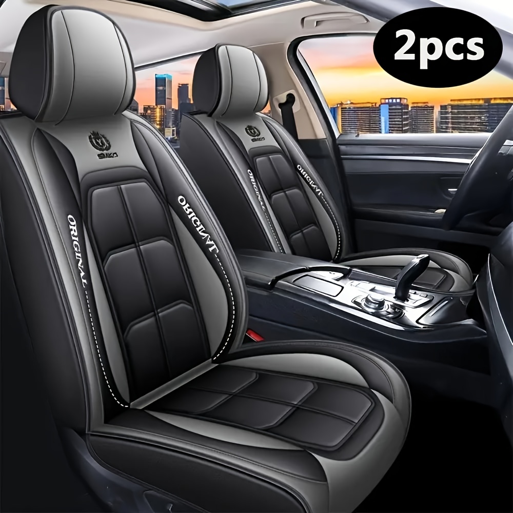 TEMU 2pcs Car Seat Covers Front Seats Breathable Car Seat In Auto Interior Additions For Most Kinds Of Vehicles With Side Guard Panels, It Provides