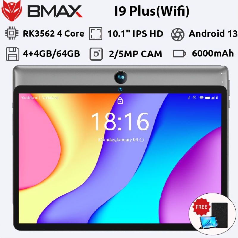 

Bmax I9 Plus Tablet Bundle Rk3562 4- 4gb 64gb Rom, 10.1 Inch Ips 1280x800 Screen 2mp Front 5mp Back Camera, Type-c Tablete, 6000mah, Android 13