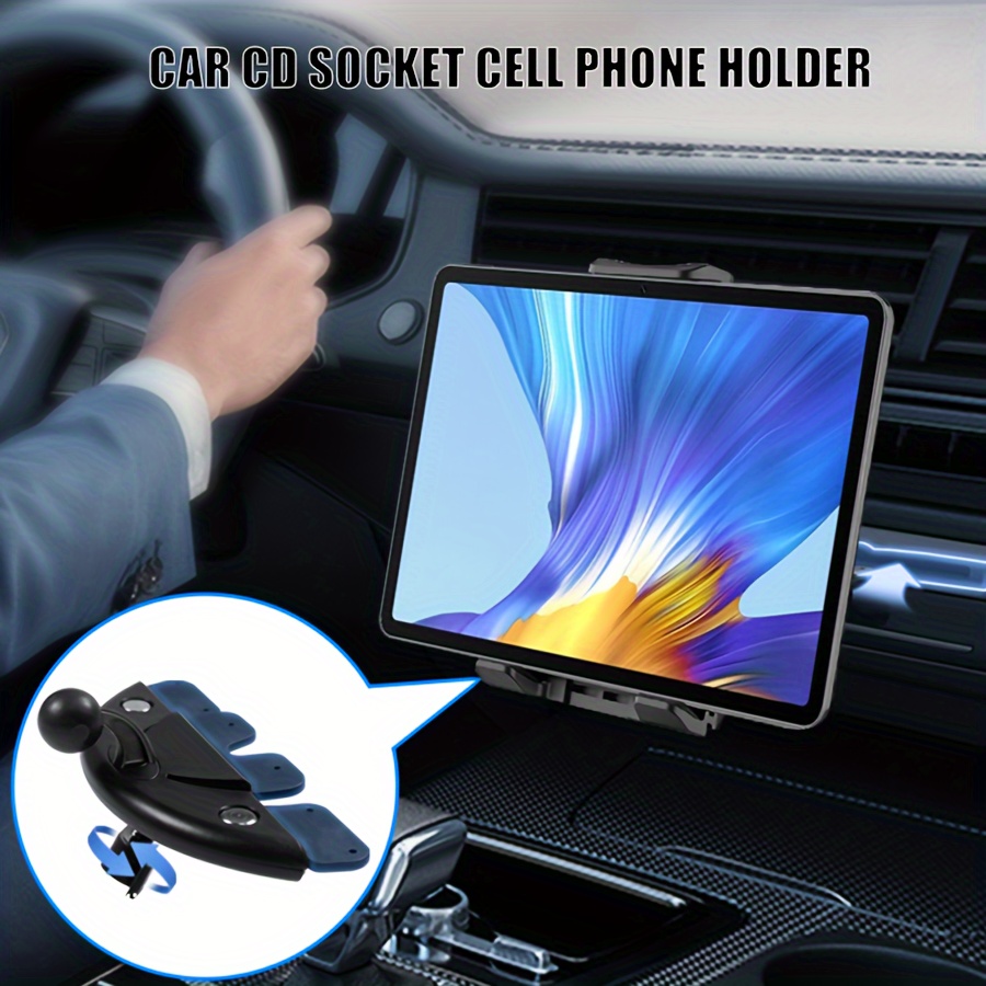 

2-in-1 Car Mount For Tablets & Phones - Cd Slot Compatible, Durable Abs Material