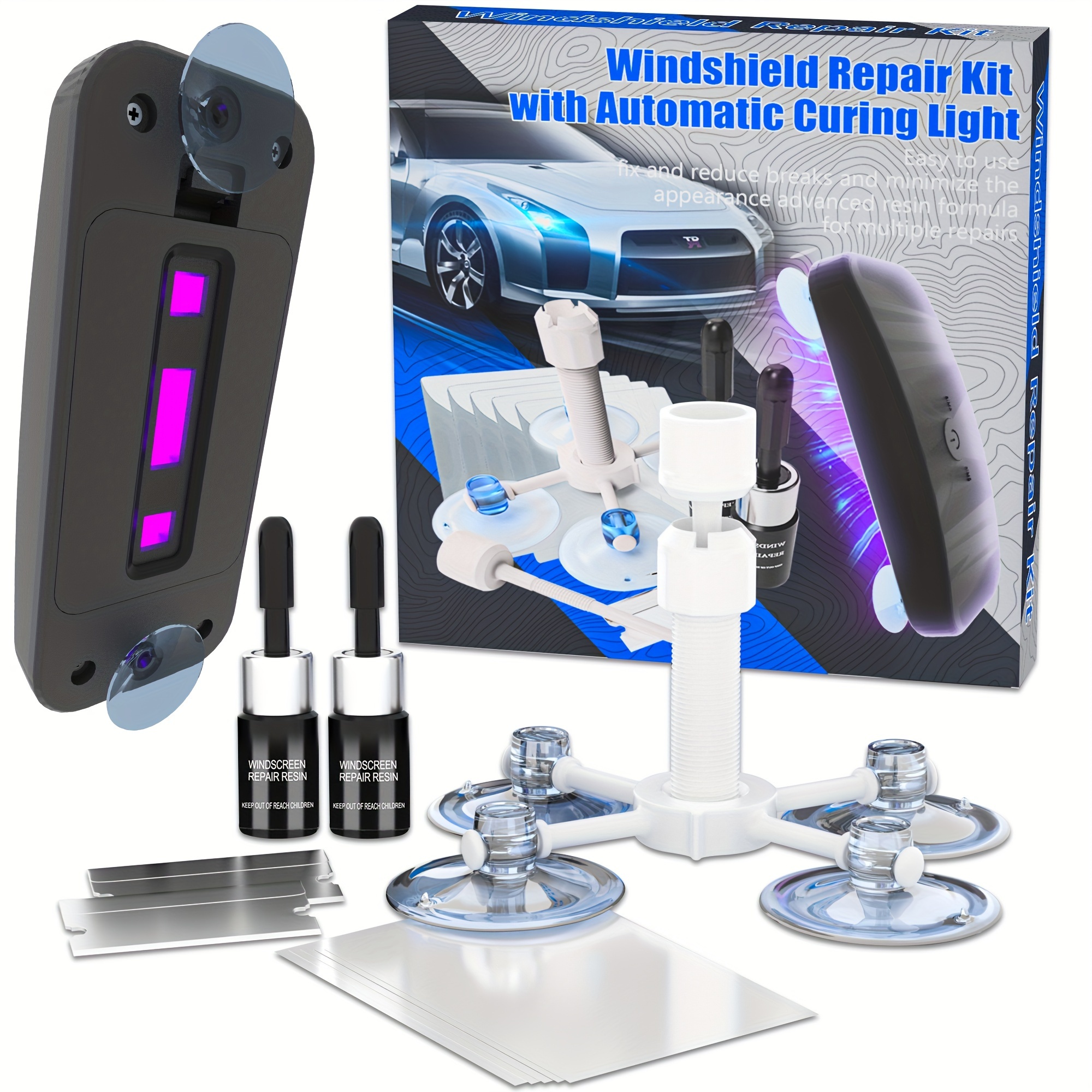 

Windshield Kit, Uv Curing , Windshield For And , Syringes, Car Windshield Kit Fix For , , -shaped