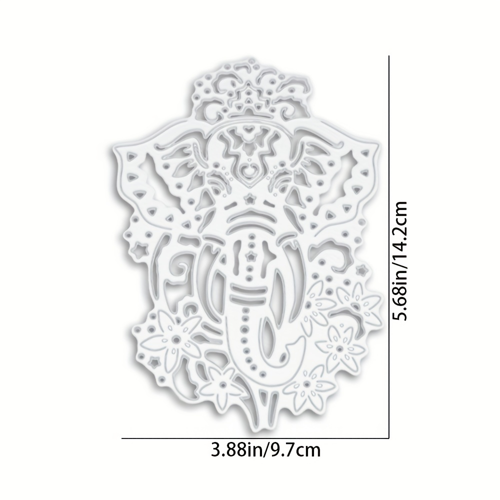 TEMU 1pc Matrice de Métallique Motif Éléphant - Modèle de Découpe et Embossage pour Scrapbooking, Idéal pour Cartes et Loisirs Créatifs, Décorations