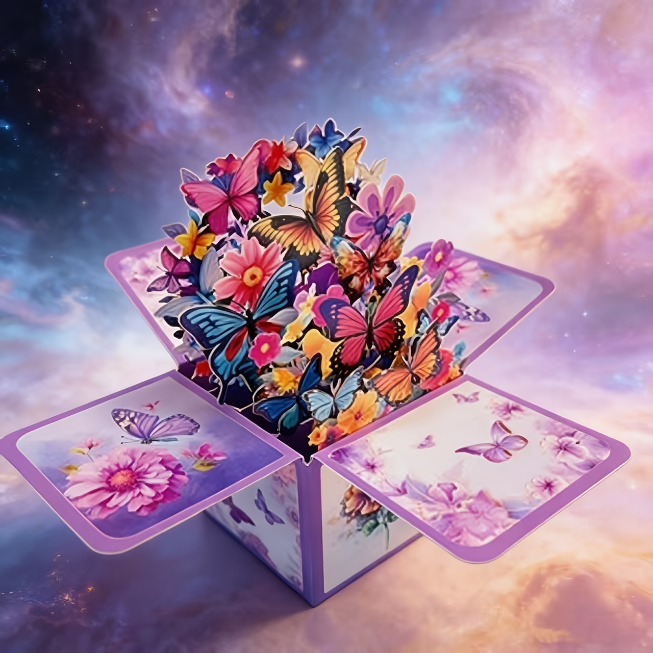 TEMU 1pc Happy Mother's Day Greeting Card 3d Stereoscopic Carved Box Card With Envelope, Gift For Mom