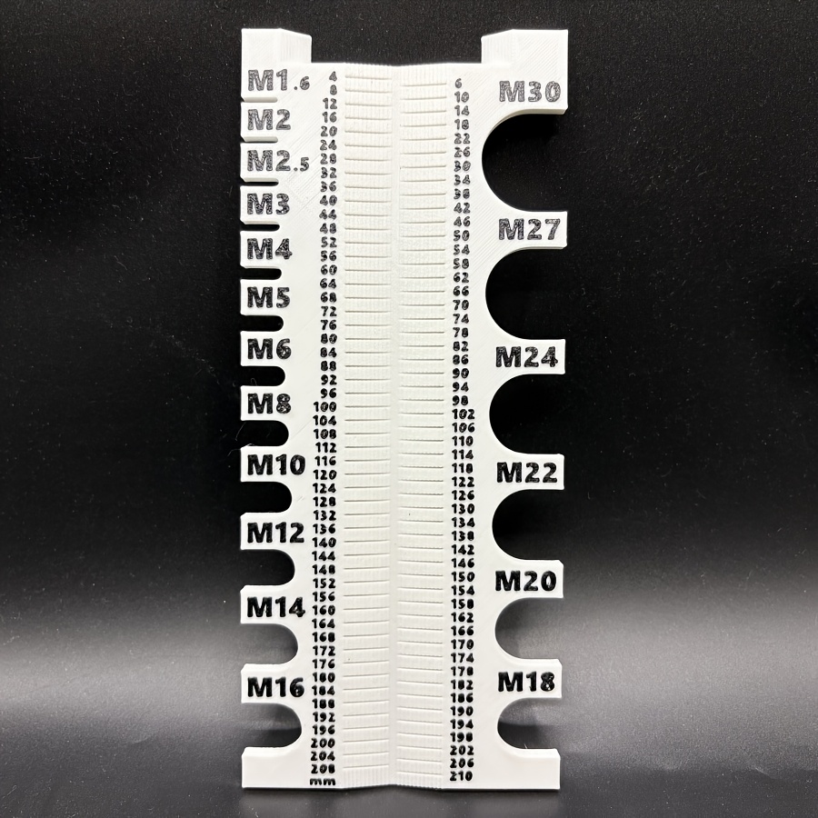 Industrial Measuring Tools, Gauges, Screw Measuring Auxiliary Tools, Specification Measurement, Precision Ruler, Screw Thread Size Ruler M1.6-m30 Max210mm