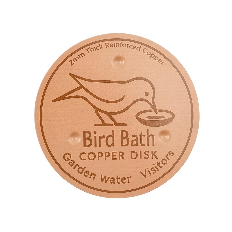 bird bath purification disk   pure copper water cleaner stable   support     all year round fits   bird bath bowl