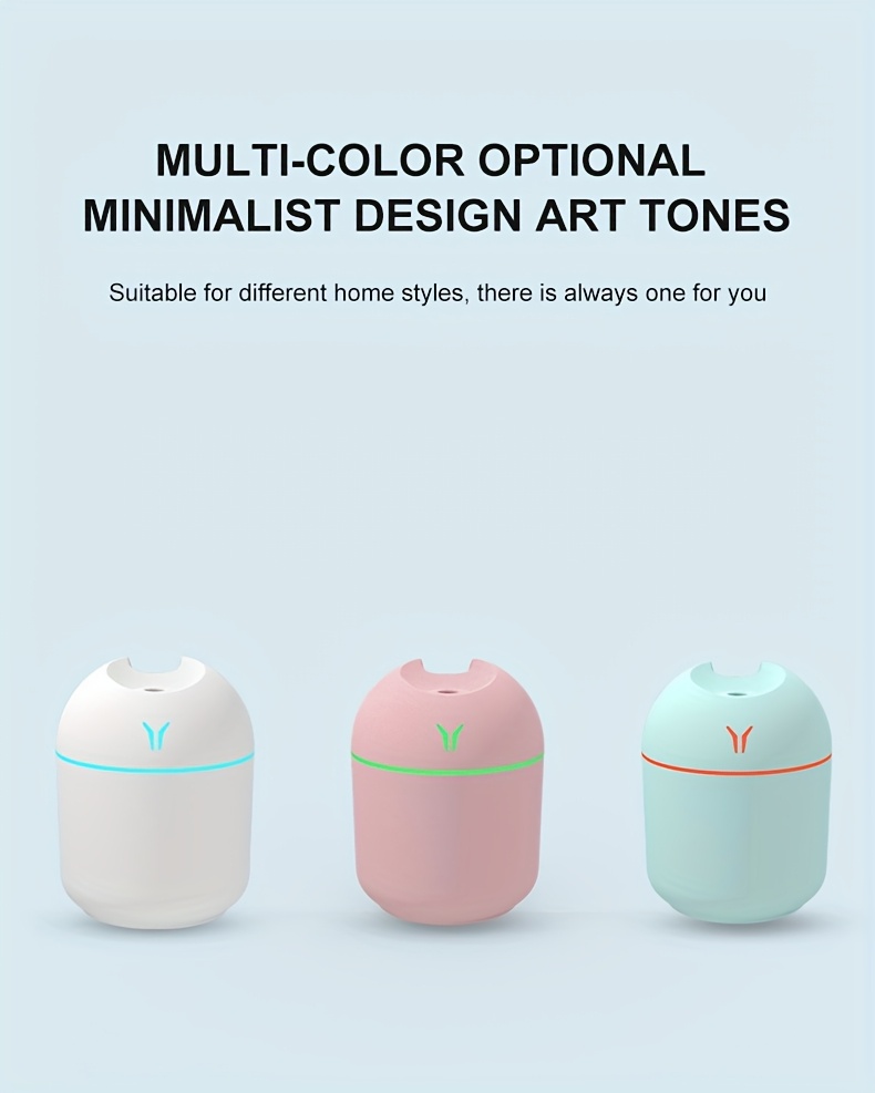 1pc Aromatherapy Diffuser And Humidifier with Cool Mist And Night Light: Essential Oils Can Be Added As An Air Aromatherapy Diffuser, Your Bedroom Fresh And Plants Healthy! Ultra-quiet - Perfect for Offices, Homes, Large Bedrooms