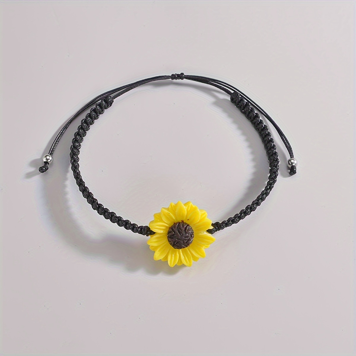 Boho Style Resin Anklet Sunflower Adjustable