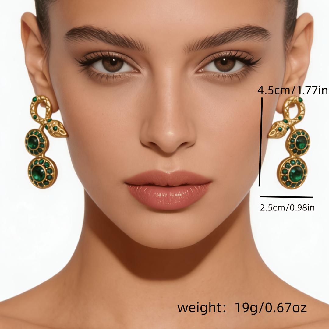 Women's Vintage Luxurious Snake Long Exaggerated Stud Earrings