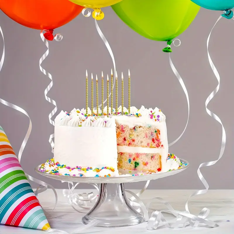 Candele Compleanno Metalliche 48 Pezzi - Spirale Oro | Senza Fumo E Atossiche | Per Torte E Feste - Foto 5