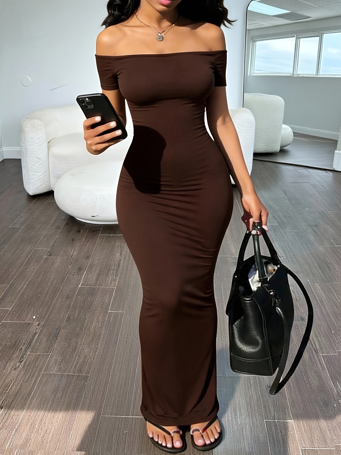 temu off shoulder dress off shoulder dress sold on Temu Canada