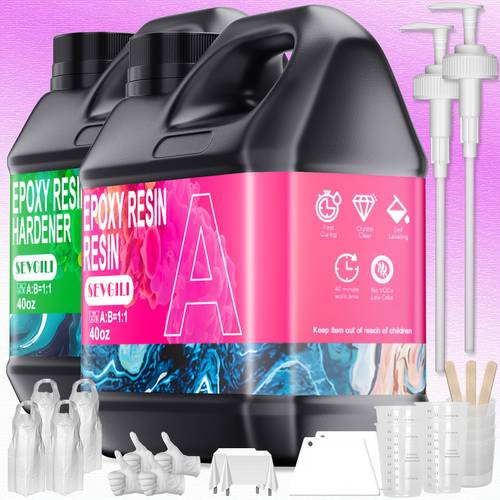 resin kit 80oz no bubble not yellowing for coating top tables resin art wood with high gloss handmade gifts christmas gifts