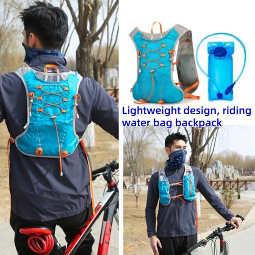 photo de l'article lot de 2 : sac à + poche à eau, nouveau sac à dhydratation pour marathon, sac à de cyclisme, sac à de sport air, et respirant avec à multiples poches