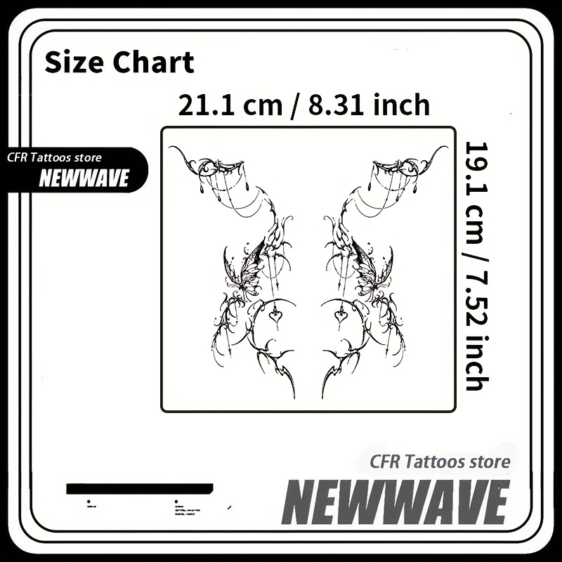 Sexy Waist Herbal Juice Tattoo Sticker Temporary Tattoos Waterproof Fake Tattoo Halloween Party Gift Y2k
