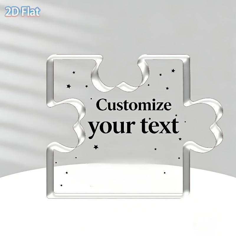 TEMU 2D Flat - [2D Flat] Personalizzabile, 2D Flat - Ricordo di Puzzle Acrilico - Messaggio Inciso 'Non Saremmo Senza Di Te', Regalo di Compleanno o