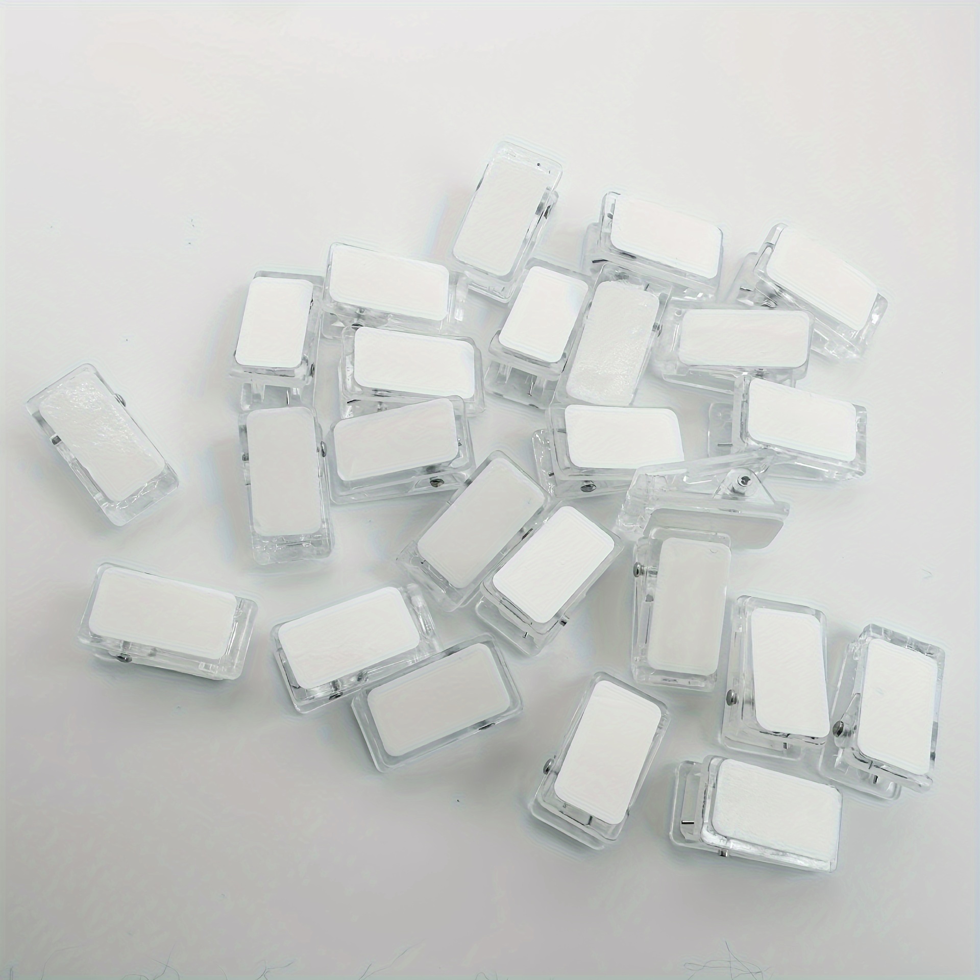 Acrylic Clipboard Clips - Clear Self-* DIY Small Clip Set for Crafts and Organization, Durable * Material - Pack of Multiple Units