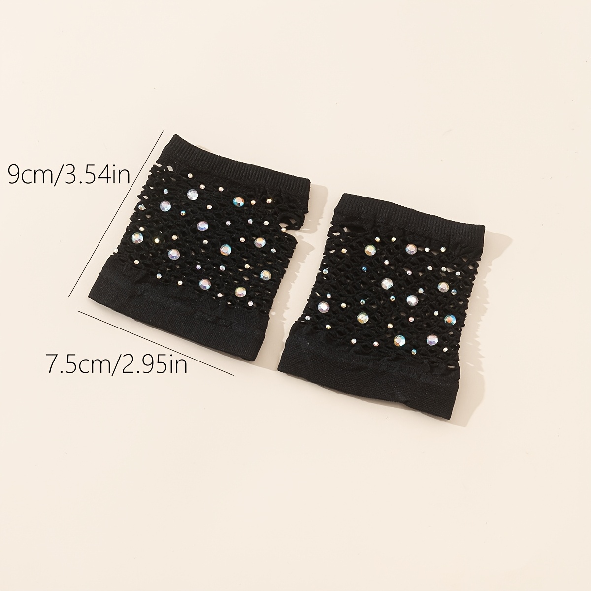 TEMU 1 Pair Of Women's Short Gothic-style Fingerless Gloves