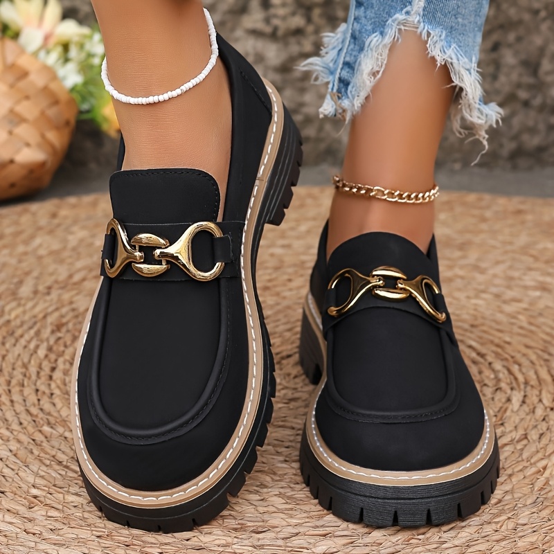 Women'S New Thick-Soled Shallow Mouth Single Shoes, Women'S * Wear Retro  Slip-On Loafers, Casual Fashion Versatile * Single Shoes, Women Shoes