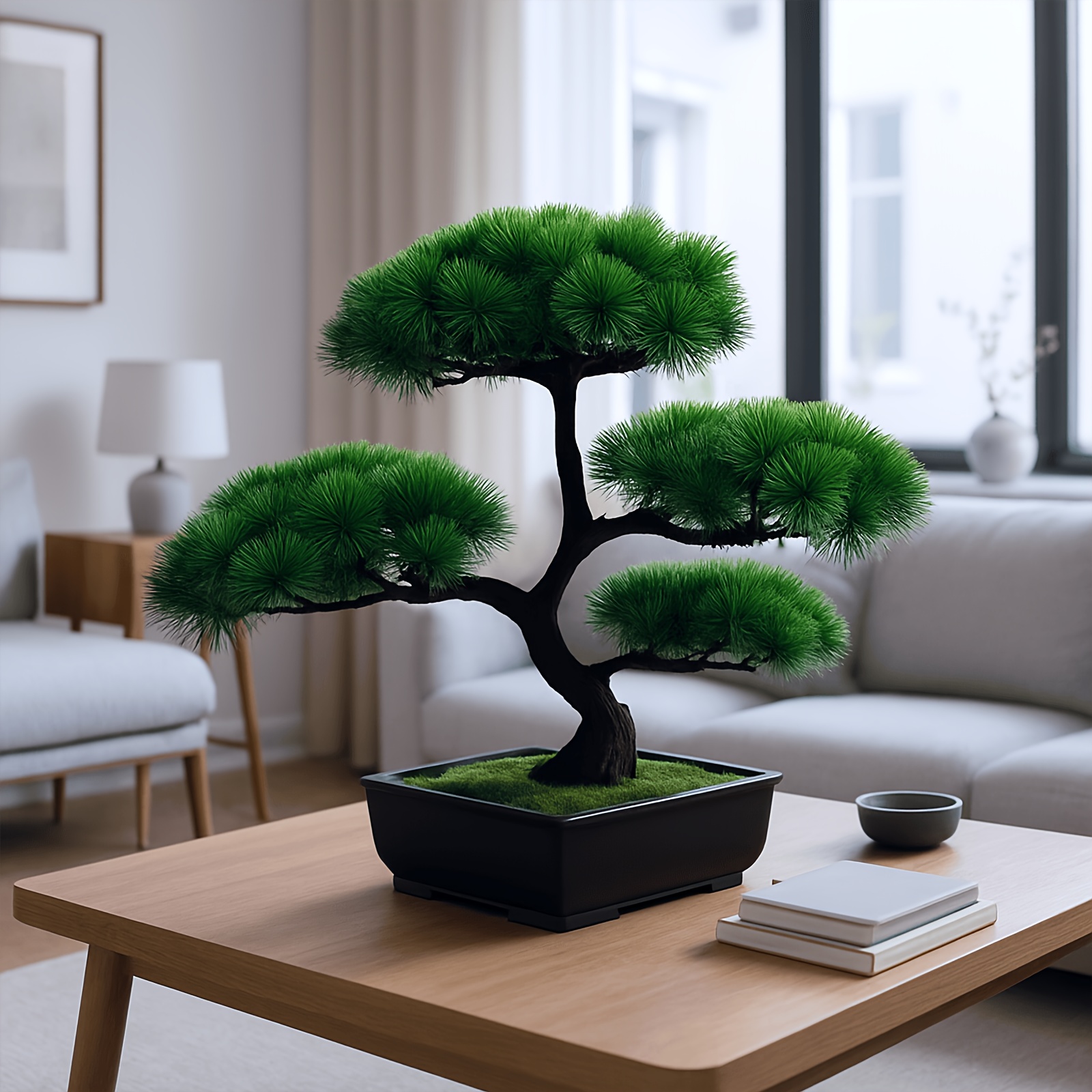 Realistische kunstmatige dennenbonsai - 27,94 cm