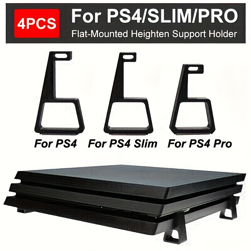 

4pcs Ps4/ps4 Slim/ps4 Pro Console Horizontal Stand, Floor Mount Tripod With Sticky Pad Fastening, Portable Gaming Holder Made Of Durable Material