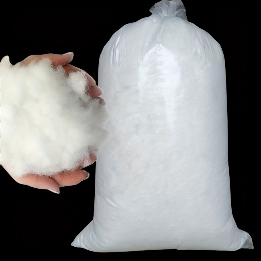 

1pc Filled With Fibers, White Pillow , Pillow Filling Material, Soft And Fluffy, High Rebound, Suitable For Diy Doll Manual Filling