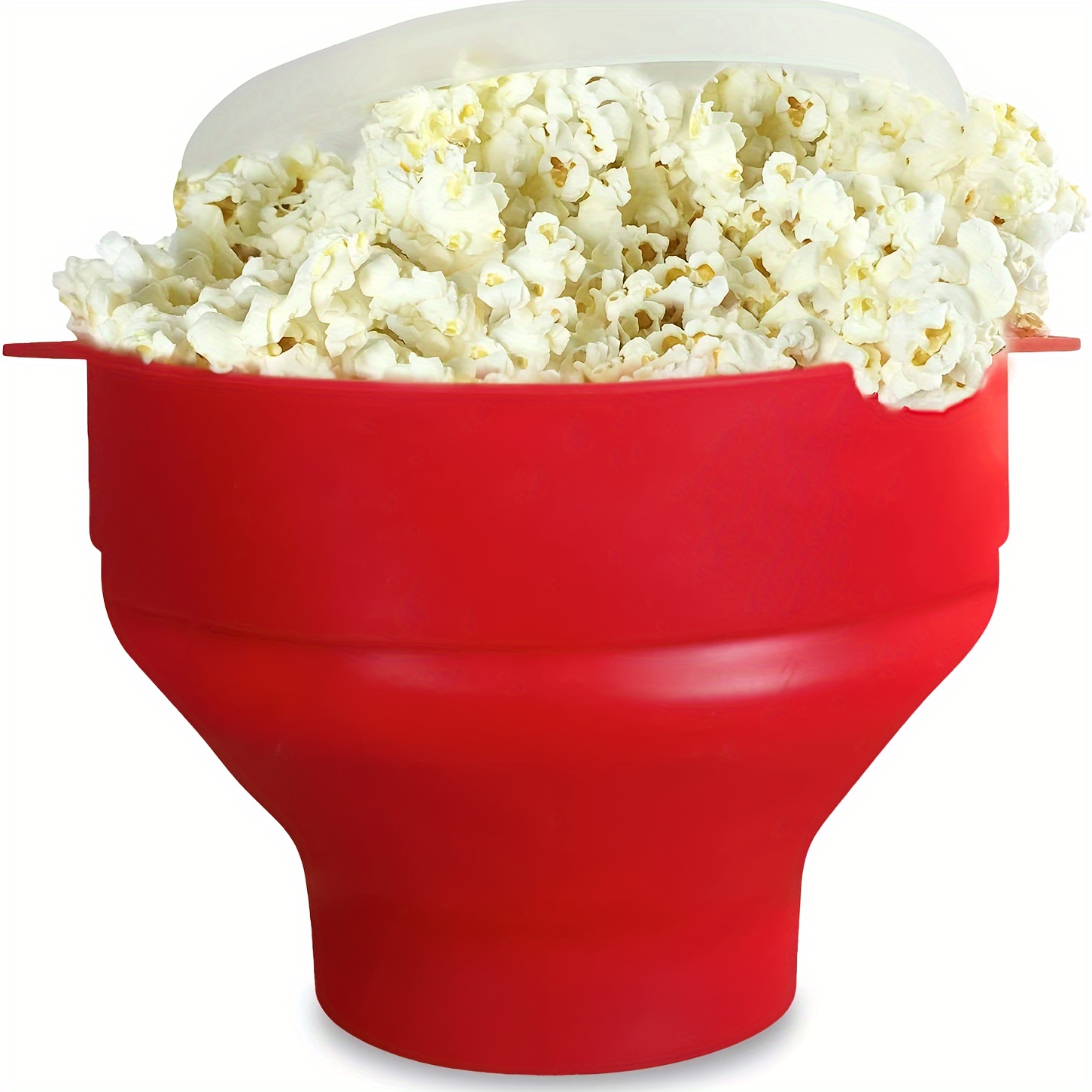 

1pc Microwave Oven Foldable Silicone Popcorn Bucket, Popcorn Maker Set, Foldable Silicone Popcorn Bowl, Hot Air Popcorn Bowl With Lid