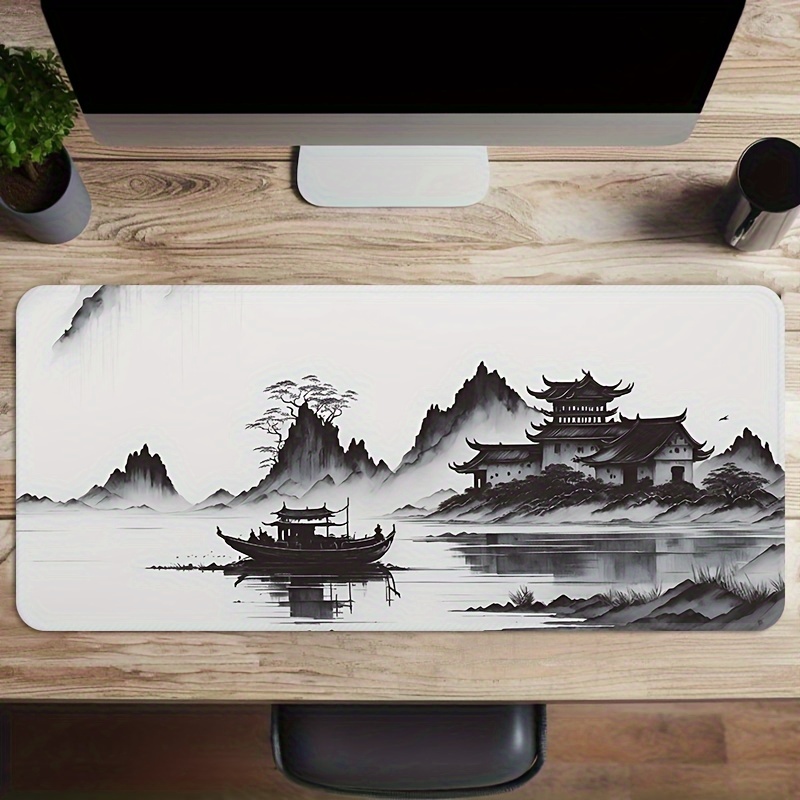 

Mountain And Water Large Esports Computer Extra Large Extended Thick Mouse Pad Desktop Mat Table Mat Non-slip Mouse Pad Washable Rubber Material Mouse Pad Suitable For Office, Entertainment