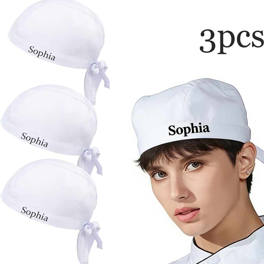 TEMU 3pcs, Customized Personalized Hats - Suitable For Men And Women, Pirate Hats, Chef Hats, Home Additions, Hats, Hats