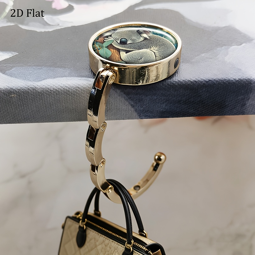 Cute Koala-Shaped Foldable Purse Hanger Hook