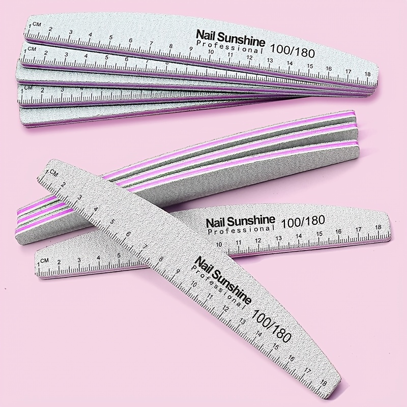 TEMU Set da 10 lime per unghie professionali a forma di 100/180