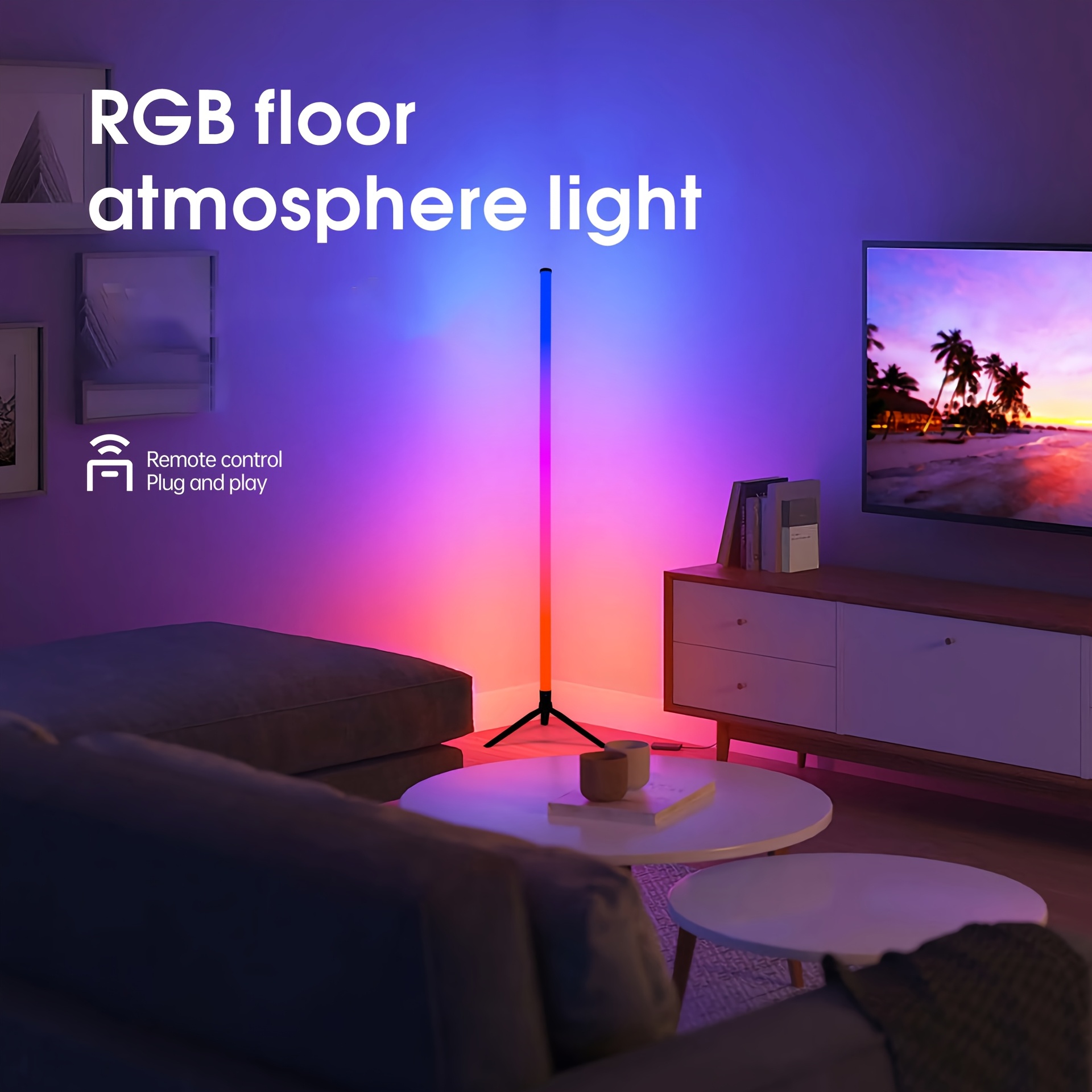 RGB Color Changing LED Corner Light with Remote Control